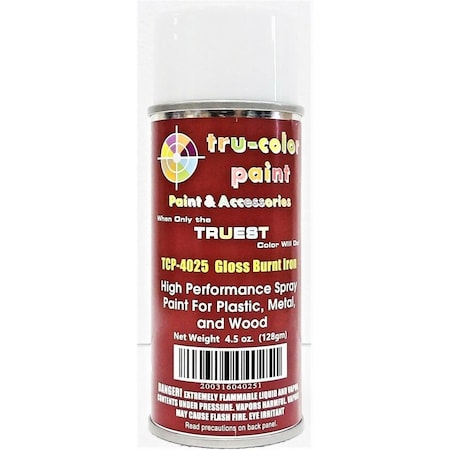 Tru-Color 4025 4.5 oz Spray Can Paint, Gloss Burnt Iron TCP4025